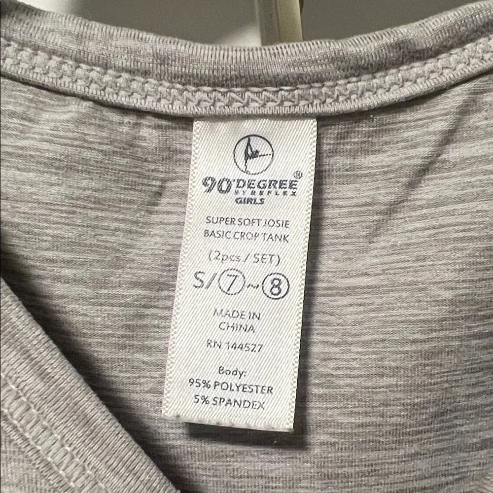 90 Degree By Reflex Girls Gray Tank Top